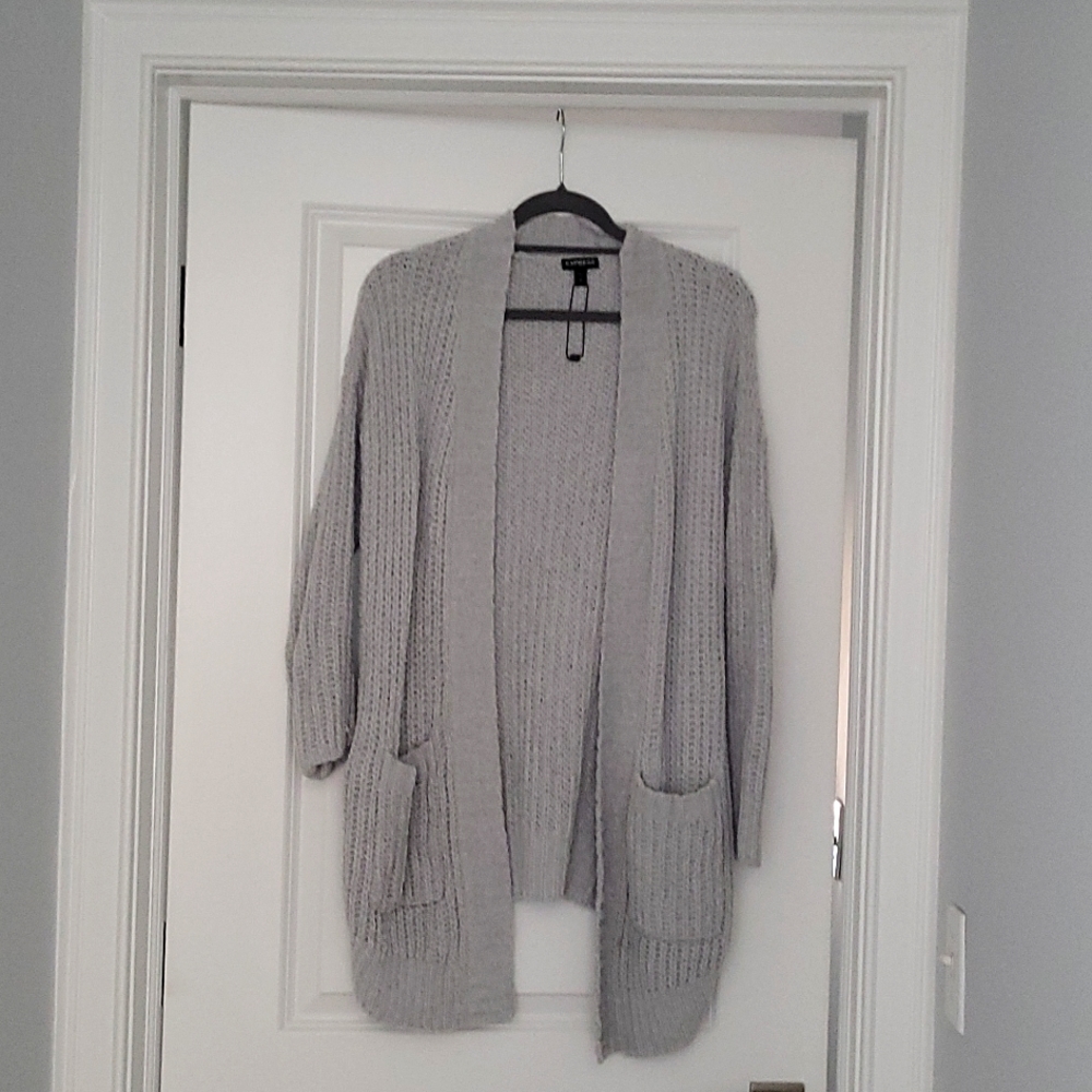 Express grey chenille sweater
